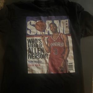 Black Allen Iverson graphic tee